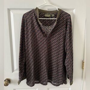 NAP Brown Patterned Long Sleeve Shirt